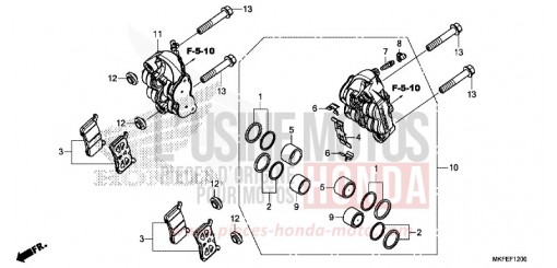 PINZA FRENO ANTERIORE (CBR1000RA) CBR1000RAK di 2019